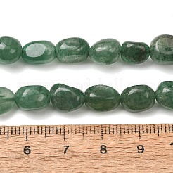 天然石グリーンアベンチュリンビーズ連売り  ナゲット  タンブルストーン  7~12x6~8x5~7mm  穴：1mm  約43~44個/連  15.47~15.63''（39.3~39.7センチメートル）&nbsp;G-G146-A33-01