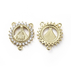 Brass Micro Pave Cubic Zirconia Chandelier Component Links&nbsp;ZIRC-G157-30G