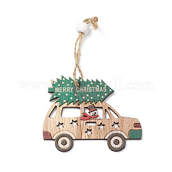 Christmas Wood Pendant Decorations&nbsp;HJEW-K038-01B