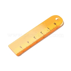 学校シーズンのテーマがプリントされたアクリルパーツ  定規  12.5x47x2.5mm  穴：2.5mm&nbsp;OACR-B029-02E