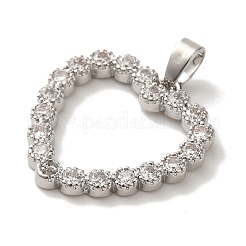 Rack Plating Brass Micro Pave Cubic Zirconia Pendants&nbsp;KK-U027-43P