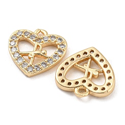 Brass Micro Cubic Zirconia Charms&nbsp;KK-Q789-28G