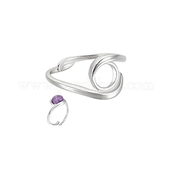 1Pc Sterling Silver Ring Components&nbsp;STER-BC0002-53A