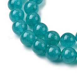 天然石ホワイトジェイドビーズ  ラウンド  染め  ダークシアン  8mm  穴：1mm  約49個/連  15.16''（38.5センチメートル）&nbsp;G-G766-B-16-1