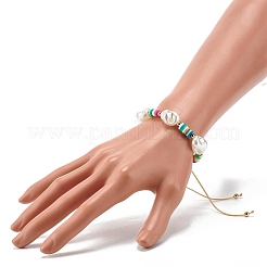 Imitation Pearl Braided Bead Bracelet for Girl Women&nbsp;BJEW-JB07156