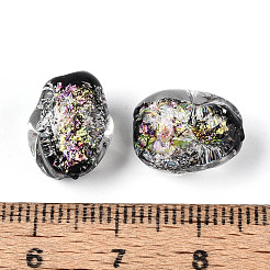 Handmade Foil Lampwork Beads Strands&nbsp;FOIL-T008-07B