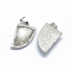 天然石晶の宝石のペンダント  真鍮パーツ  ナイフ  23x14x6mm  穴：5.5x3.5mm&nbsp;G-O176E-15P