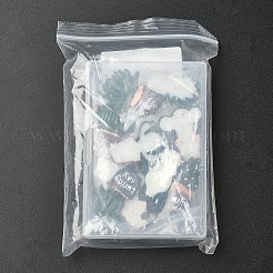 14 個 7 スタイル不透明樹脂デコデンカボション  晴れた日の鉢植えのサボテン  濃い緑  34~39.5x18.5~30x6.5~9mm  2個/スタイル&nbsp;RESI-YW0001-87