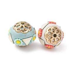 Handmade Resin Indonesia Round Beads&nbsp;IPDL-P005-04KCG-M
