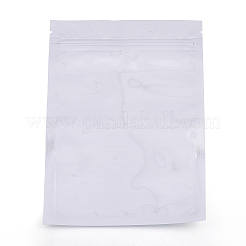 ペット＆PE用ジップトップバッグ  再封可能なアルミホイル食品保存袋  長方形  銀  19.6x13.9cm  インナー対策：16x12.4のCM&nbsp;LS-OPP-T001-02C