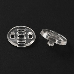 樹脂製スナップボタン  衣服のボタン  フラットラウンド  透明  11.5x1.5mm&nbsp;BUTT-WH0024-050B