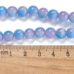 キャッツアイビーズ連売り  ラウンド  ディープスカイブルー  8mm  穴：0.8~0.9mm  約50個/連  14.29''~14.69''（36.3~37.3センチメートル）&nbsp;G-K378-A04-01