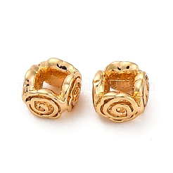真鍮ビーズ  カドミウムフリー＆ニッケルフリー＆鉛フリー  花  18KGP本金メッキ  5x5x3.5mm  穴：2.5x2.5mm&nbsp;KK-H513-05G