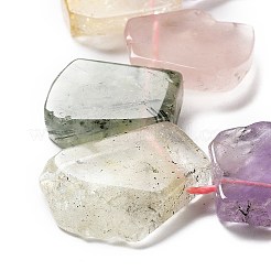 Natural Amethyst & Quartz Crystal & Rose Quartz & Prehnite & Citrine Beads Strands&nbsp;G-P528-K02-01