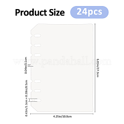 プラスチック製ノートインデックス仕切りシート  バインダー用タブ仕切り  長方形  透明  173x108x1mm  穴：11x5mm&nbsp;AJEW-WH0609-687B