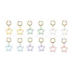 Acrylic & 202 Stainless Steel Stud Earrings&nbsp;EJEW-JE07448