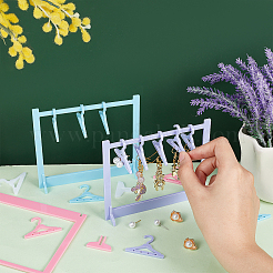 4セット 4色アクリルイヤリングスタンドセット  イヤリングディスプレイホルダー  ミックスカラー  完成品：13x4.5x11.5cm  1セット/色&nbsp;EDIS-CA0002-02