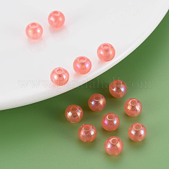模造ゼリーアクリルビーズ  ABカラーメッキ  ラウンド  トマト  8mm  穴：1.8mm  約1745個/500g&nbsp;MACR-S373-66-E03