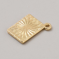 合金エナメルチャーム  トランプのチャームが付いた長方形  ゴールドカラー  ダイヤモンド  15x11x1mm  穴：1.2mm&nbsp;FIND-WH0161-25C