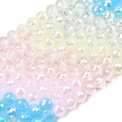 Electroplate Glass Beads Strands&nbsp;EGLA-D300-06-6mm-25