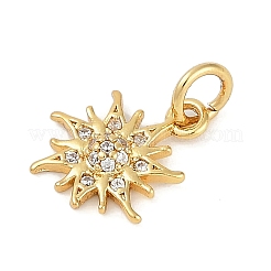 Rack Plating Brass Micro Pave Cubic Zirconia Pendants&nbsp;KK-H509-21G-01