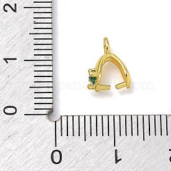 Brass Micro Pave Cubic Zirconia Ice Pick and Pinch Bails&nbsp;X-KK-G557-44G