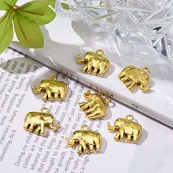 合金のチベット風チャーム  象  カドミウムフリー＆鉛フリー  アンティーク黄金  21x18x5mm  穴：2.5mm&nbsp;GLF10778Y