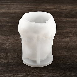 人間用 DIY シリコンキャンドル型  母の日  ホワイト  75x75x95mm&nbsp;SIMO-Z009-02