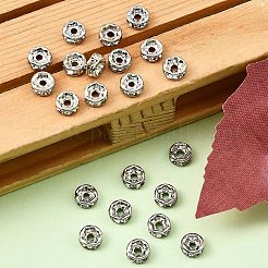 Brass Rhinestone Spacer Beads&nbsp;RB-A014-Z5mm-01P