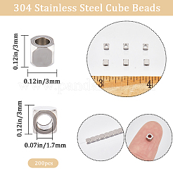200Pcs 304 Stainless Steel Beads&nbsp;STAS-BBC0004-27