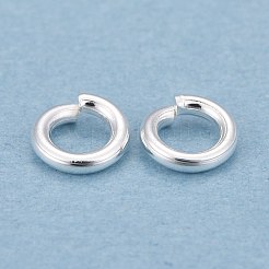 ラックメッキ真鍮オープン丸カン  カドミウムフリー＆鉛フリー  ラウンド  長持ちメッキ  925銀メッキ  5x1mm  18ゲージ  内径：3mm&nbsp;KK-O139-18N-S