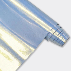 キラキラPUレザー生地  DIY 荷物材料用品  ライトスカイブルー  300x0.8mm  1.35 m /ロール&nbsp;AJEW-WH20049-44H