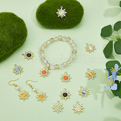 36Pcs 6 Colors Cat Eye Pendants&nbsp;FIND-HY0002-83