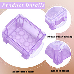 8Pcs 8 Colors Translucent Plastic Latch Storage Boxes&nbsp;CON-PA0001-10