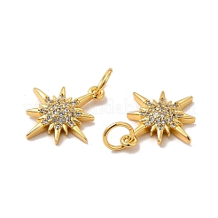Rack Plating Eco-Friendly Brass Micro Pave Cubic Zirconia Pendants&nbsp;KK-A177-09G