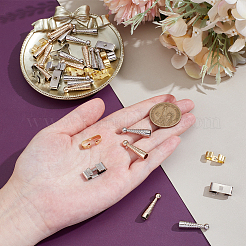 32Pcs 2 Colors Brass Bolo Tie Slide Clasps&nbsp;KK-NB0004-20