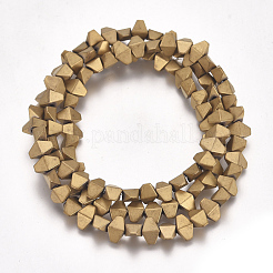 PVD Vacuum Plating Non-magnetic Synthetic Hematite Beads Strands&nbsp;G-I276-07