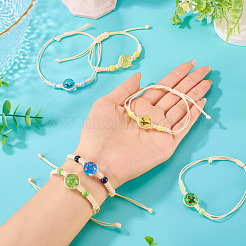 6Pcs 6 Styles Glass Bead Braided Bead Bracelets&nbsp;BJEW-TA0001-21