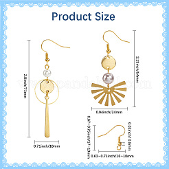 DIY Geometric Stainless Steel Dangle Earring Jewelry Kits&nbsp;DIY-SC0030-02