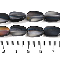 電気メッキガラスビーズセット  艶消し  オーバル  ブラック  14x9x4.5mm  穴：1mm  約50個/連  27.17インチ（69cm）&nbsp;EGLA-C009-01B-HP02