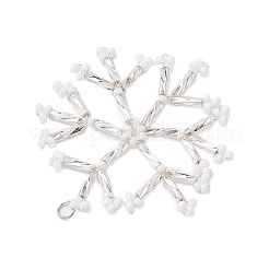 Christmas Seed Beads Beaded Charms&nbsp;PALLOY-MZ00328-01