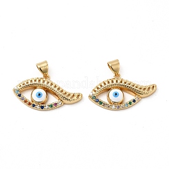 Brass Micro Pave Cubic Zirconia Pendants&nbsp;KK-H441-53G
