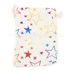 Christmas Theme Cotton Fabric Cloth Bag&nbsp;X-ABAG-H104-B14