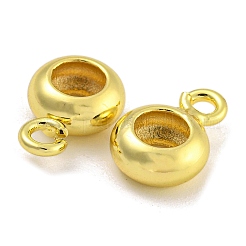 ラックメッキ真鍮チューブベイル  長持ちメッキ  カドミウムフリー＆鉛フリー  18KGP本金メッキ  12x8x4mm  穴：1.8mm  内径：4.5mm&nbsp;KK-I718-01G