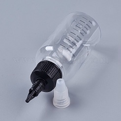プラスチック製の空のボトル  透明  10.7cm  容量：60ml（2.02液量オンス）&nbsp;X-TOOL-WH0090-02A