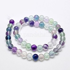 Natural Fluorite Beads Strands&nbsp;G-E112-6mm-6