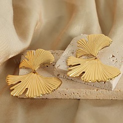 Iron Ginkgo Leaf Stud Earrings for Women&nbsp;RB5534-2
