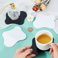 4Pcs 2 Colors Irregular Acrylic Cup Mats&nbsp;FIND-HY0002-66