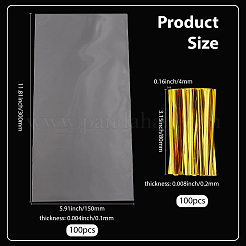100Pcs OPP Plastic Bags&nbsp;OPP-SP0001-04B