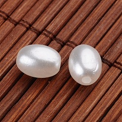 楕円形の模造パールのアクリルビーズ  ミックスカラー  9x7mm  穴：2mm&nbsp;X-OACR-L004-3011